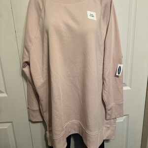 OLD NAVY | NWT Tunic Length Light Pink Sweatshirt - Women’s XXL